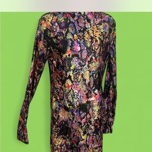 Fashion Nova Multicolor snake print Sleeve Dress